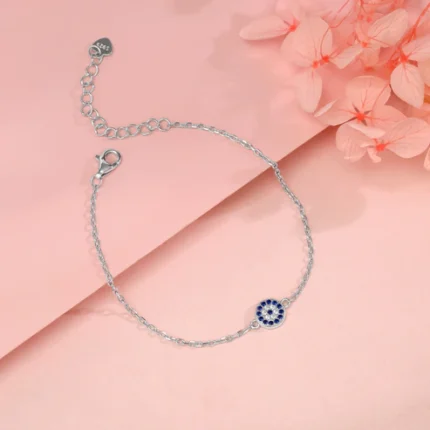 Silver Evil Eye Bracelet